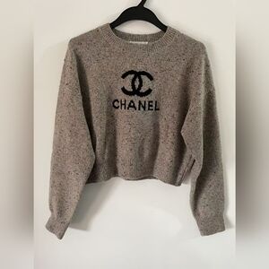 Chanel Logo Monogram Wool Sweater